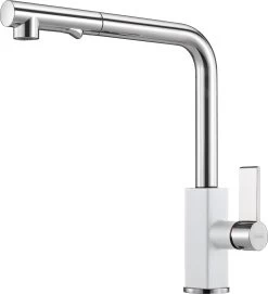 Franke Robinetterie - Mitigeur D&apos;évier FG 0392.094, Chrome/blanc Artic 115.0392.368
