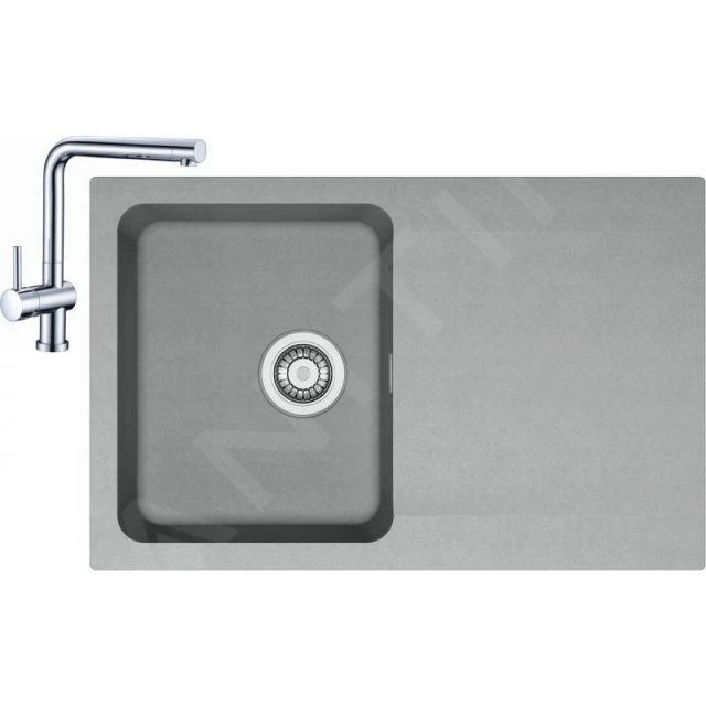 Franke Colonnes - Set De Cuisnine T31, évier En Tectonite OID 611-78, Gris+ Robinet Samoa, Chrome 114.0425.806 3 Franke Colonnes - Set De Cuisnine T31, évier En Tectonite OID 611-78, Gris+ Robinet Samoa, Chrome 114.0425.806