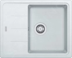 Franke Basis - Évier En Fragranit BFG 611-62, 620x500 Mm, Blanc Artic 114.0285.103