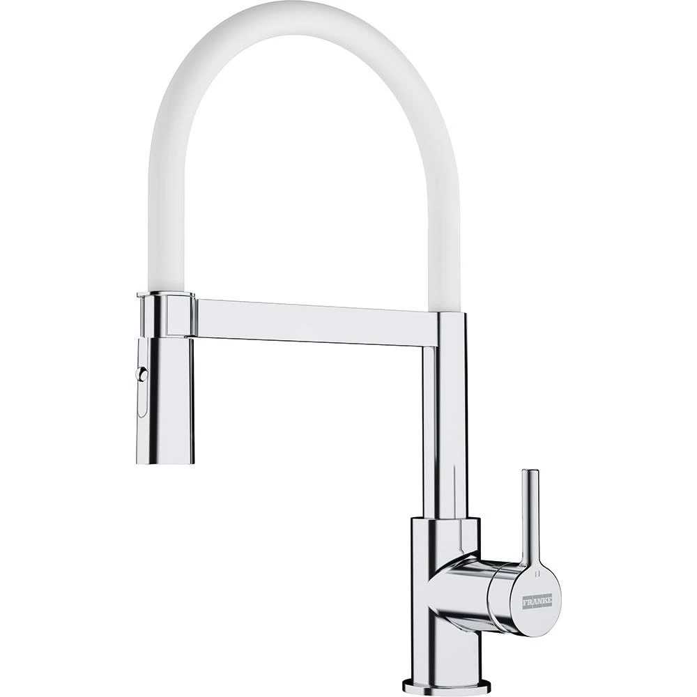 Franke Lina - Mitigeur D'évier FC 6088.031 Avec Un Bras Flexible, Chrome / Blanc 115.0626.088 3 Franke Lina - Mitigeur D'évier FC 6088.031 Avec Un Bras Flexible, Chrome / Blanc 115.0626.088