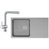 Franke Colonnes - Set De Cuisine T39, évier En Tectonite OID 611, Gris + Robinet SAMOA 114.0441.293