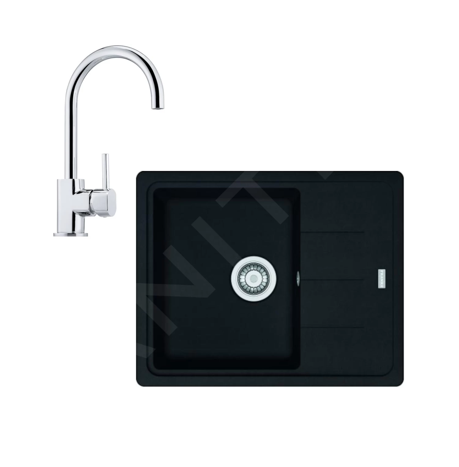 Franke Colonnes - Ensemble De Cuisine G54, évier En Fragranit BFG 611-62 Et Mitigeur FC 650.031, Noir Mat / Chrome 114.0675.659 3 Franke Colonnes - Ensemble De Cuisine G54, évier En Fragranit BFG 611-62 Et Mitigeur FC 650.031, Noir Mat / Chrome 114.0675.659