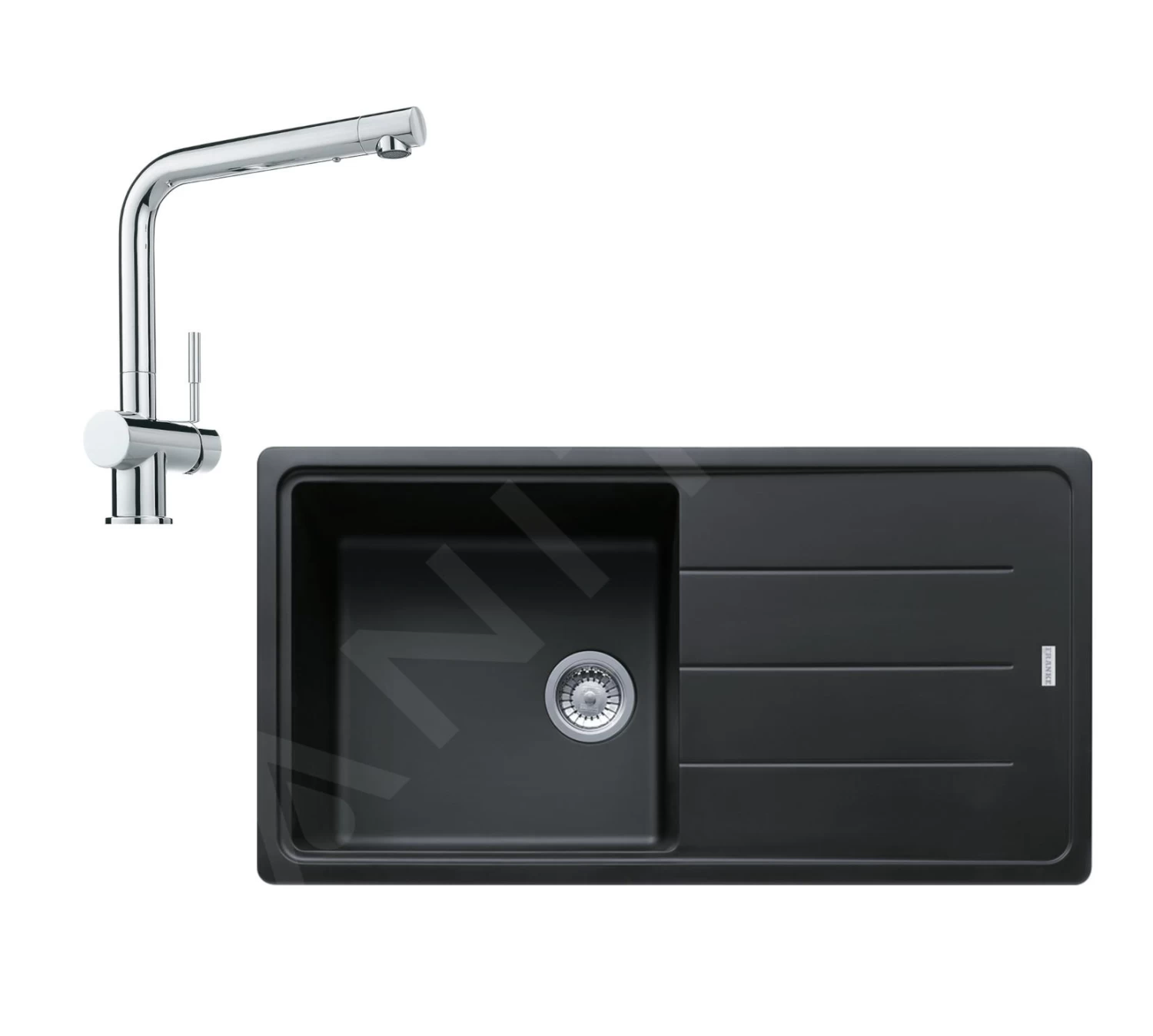 Franke Colonnes - Ensemble G135, évier En Fragranit BFG 611 Et Mitigeur Samoa, Noir Mat / Chrome 114.0675.663 3 Franke Colonnes - Ensemble G135, évier En Fragranit BFG 611 Et Mitigeur Samoa, Noir Mat / Chrome 114.0675.663