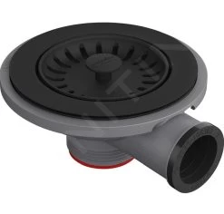 Franke Accessoires - Bonde à Panier Colorline, Noir Mat 112.0657.022