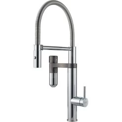 Franke Mitigeurs Filtrants - Vital Tap Mitigeur D’évier Avec Filtration D’eau Intégrée, Bec Flexible Et Douchette, Chrome/gun Metal 120.0621.230 -Franke 222cdec2878dd0918cc42fa0