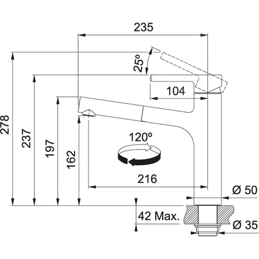 Franke Centro - Mitigeur D'évier FP 0098.901 Avec Douchette Extractible, Noir Mat 115.0621.592 4 Franke Centro - Mitigeur D'évier FP 0098.901 Avec Douchette Extractible, Noir Mat 115.0621.592 – Image 2
