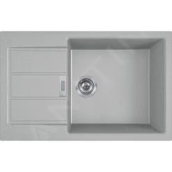 Franke Colonnes - Ensemble T88, évier En Tectonite S2D 611-78 XL Et Robinetterie FN 0147.031, Gris/chrome 143.0618.744 -Franke 27489b3626979f06e8619d1a