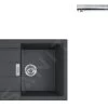 Franke Colonnes - Ensemble T82, évier En Tectonite S2D 611-78 Et Robinetterie FN 0147.031, Noir/chrome 143.0618.715 -Franke 300c5ac9b980da3bc290140b