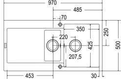Franke Maris - Évier En Fragranit MRG 651, 970x500 Mm, Pierre Grise 114.0120.253 -Franke 30889146a5140b6f55307927
