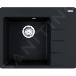 Franke Colonnes - Ensemble G215, évier En Fragranit CNG 611-62 TL / 2 Et Mitigeur FC 3055.901, Noir Mat / Chrome 114.0675.669 -Franke 4544b18f7bcd21898298a252