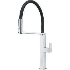 Franke Centinox - Mitigeur D&apos;évier FC 7873 Avec Bras Flexible, Noir/inox 115.0547.855