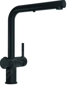 Franke Active - Mitigeur D&apos;évier FN 5351.901, Avec Commande De Vidage Twist Et Douchette Extractible , Noir Mat 115.0669.769