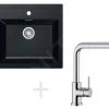 Franke Colonnes - Set De Cuisine T12,évier En Tectonite SID 610, Noir + Robinet FN 0147.031, Chrome 114.0264.293 -Franke 563d6e5b1bb869cafd9953d5