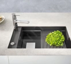 Franke Kubus 2 - Évier En Fragranit KNG 110-62, 760x460 Mm, Onyx 125.0512.515 -Franke 5ceb58347b796467c3218200