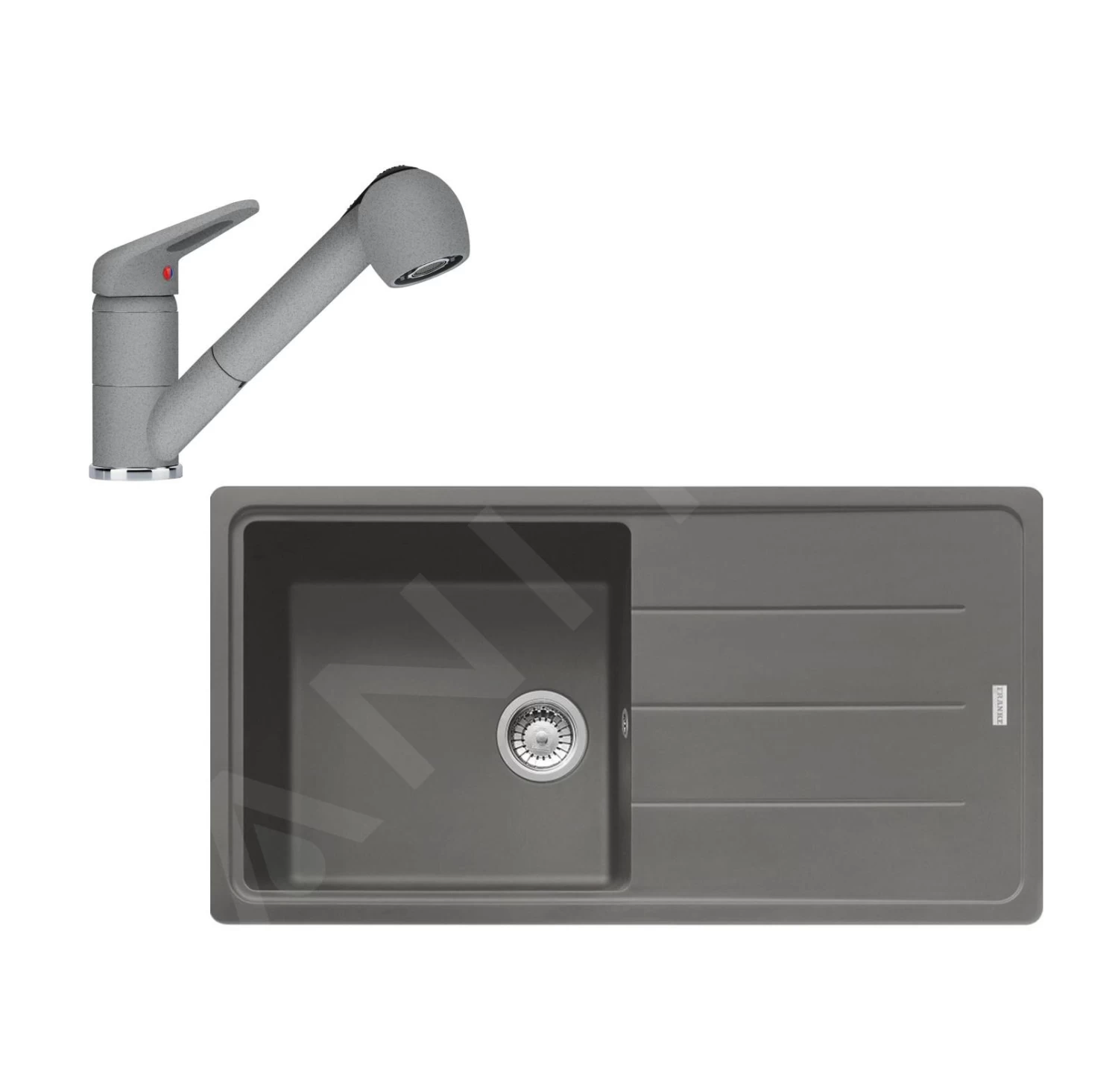 Franke Colonnes - Ensemble De Cuisine G138, évier En Fragranit BFG 611 Et Mitigeur FC 9547.424, Pierre Gris 114.0510.597 3 Franke Colonnes - Ensemble De Cuisine G138, évier En Fragranit BFG 611 Et Mitigeur FC 9547.424, Pierre Gris 114.0510.597