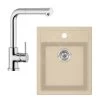 Franke Colonnes - Ensemble De Cuisine T51, évier En Tectonite SID 610-40 Et Mitigeur FN 0147.031, Beige / Chrome 143.0675.708 -Franke 63d1bb31c4a6492d3c146cfb