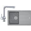 Franke Colonnes - Set De Cuisine G97, évier En Granit BFG 611-78, Pierre Gris + Robinet SAMOA, Chrome 114.0439.156 -Franke 695da2e844a88e2e999dd4f7