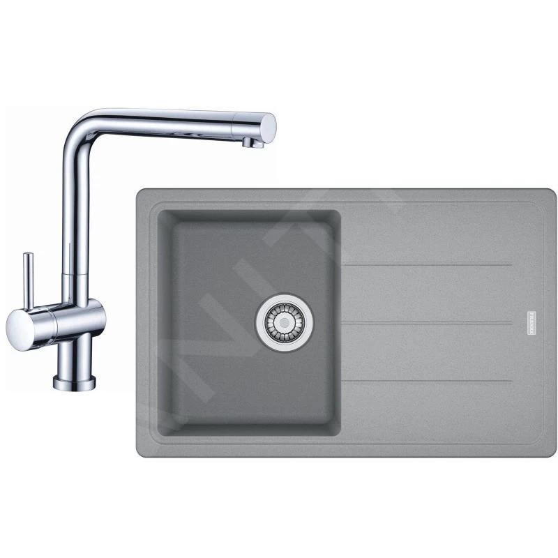 Franke Colonnes - Set De Cuisine G97, évier En Granit BFG 611-78, Pierre Gris + Robinet SAMOA, Chrome 114.0439.156 3 Franke Colonnes - Set De Cuisine G97, évier En Granit BFG 611-78, Pierre Gris + Robinet SAMOA, Chrome 114.0439.156