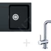 Franke Colonnes - Set De Cuisine T31, évier En Tectonite OID 611-78, Noir + Robinet Samoa, Chrome 114.0366.061 -Franke 6cb3b7c141d709de0ae1df98