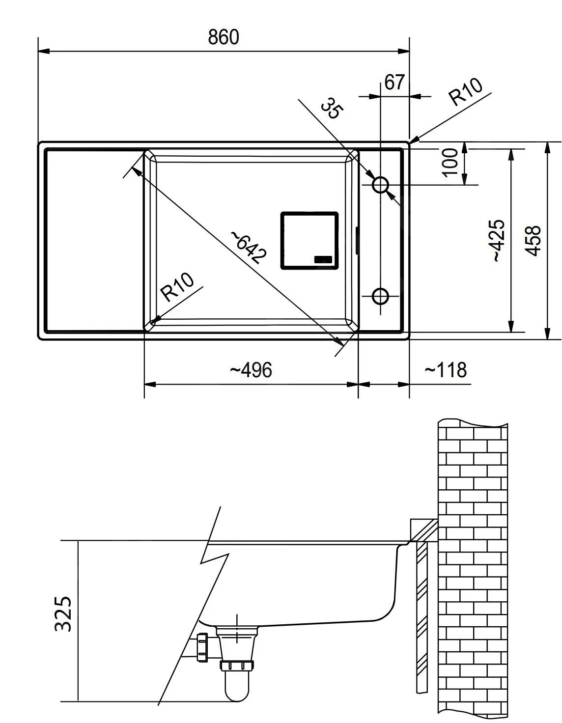 Franke Fresno - Évier En Fragranit FSG 211, 860x458 Mm, Onyx 135.0539.538 4 Franke Fresno - Évier En Fragranit FSG 211, 860x458 Mm, Onyx 135.0539.538 – Image 2