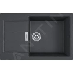 Franke Colonnes - Ensemble T87, évier En Tectonite S2D 611-78 XL Et Robinetterie SAMOA, Noir/chrome 143.0618.735 -Franke 7579aa0740822a0b96a17a52