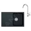 Franke Colonnes - Ensemble T96, évier En Tectonite OID 611-78 Et Mitigeur FP 9000.031, Noir / Chrome 143.0675.618 -Franke 78877946647c2e3c939fd2d1