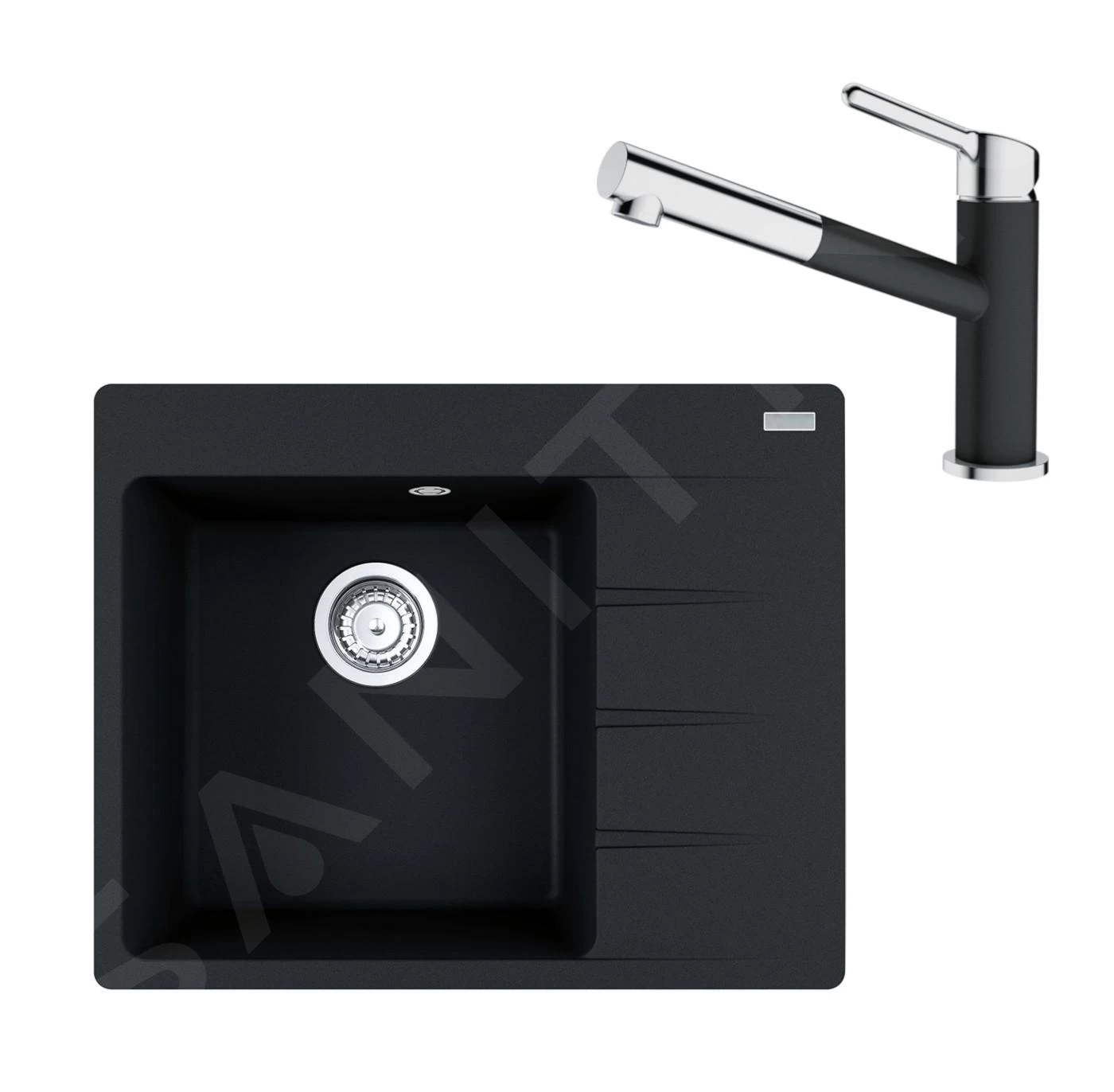 Franke Colonnes - Set G215, évier En Fragranit CNG 611-62 TL / 2 Et Mitigeur FC 3055.071, Onyx / Chrome 114.0650.772 3 Franke Colonnes - Set G215, évier En Fragranit CNG 611-62 TL / 2 Et Mitigeur FC 3055.071, Onyx / Chrome 114.0650.772