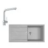 Franke Colonnes - Ensemble De Cuisine T76, évier En Tectonite S2d 611-100 Et Mitigeur Samoa, Gris / Chrome 143.0650.602 -Franke 95a3ed7821d4f1f8881595cf