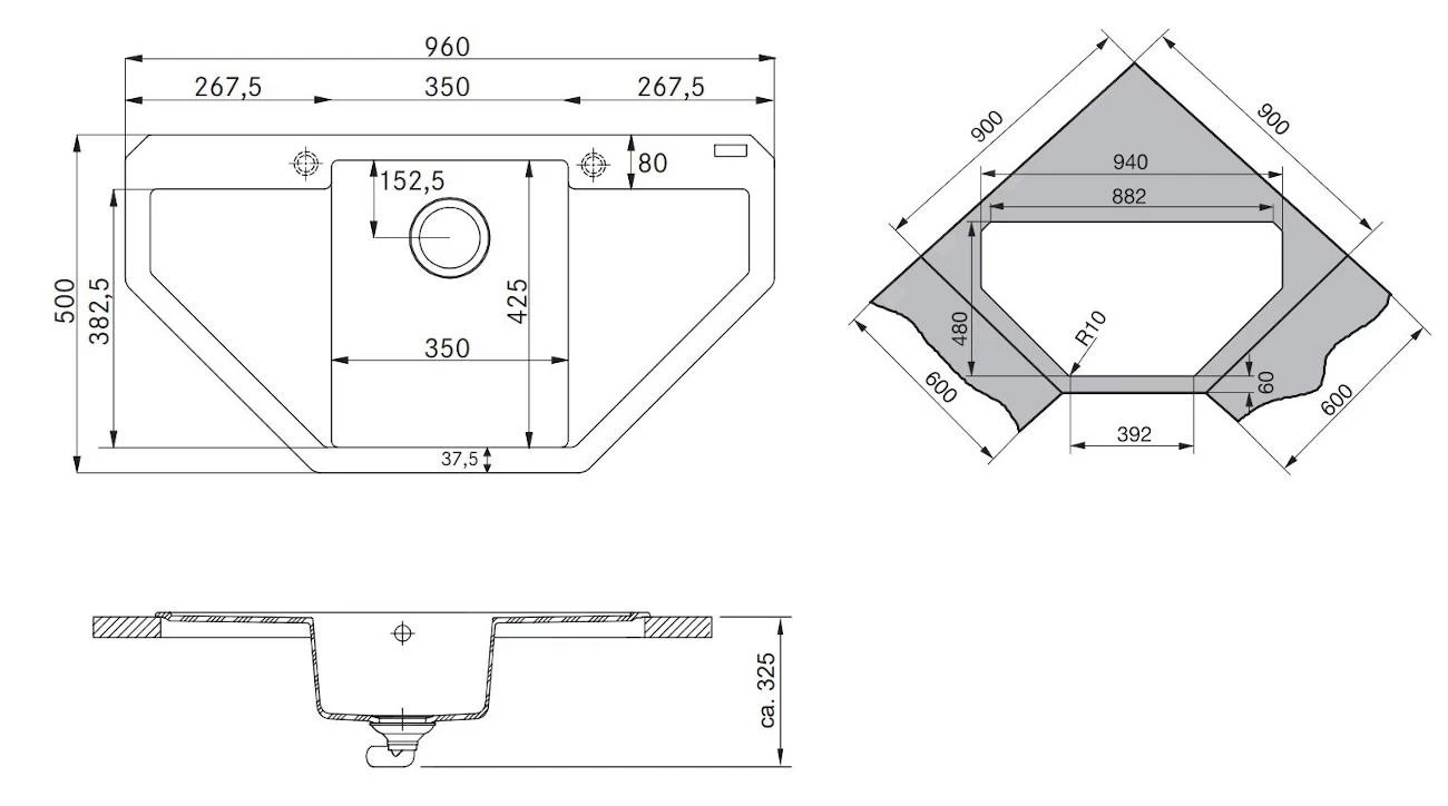 Franke Maris - Évier En Fragranit MRG 612 E, 960x500 Mm, Cachemire 114.0494.648 4 Franke Maris - Évier En Fragranit MRG 612 E, 960x500 Mm, Cachemire 114.0494.648 – Image 2