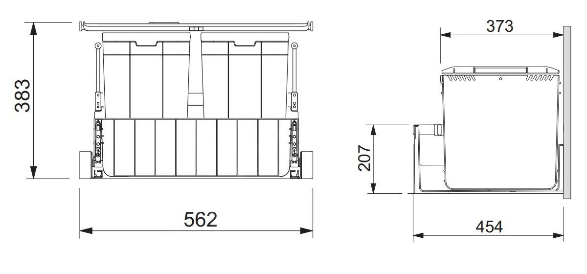 Franke Poubelle Tri Sélectif - Poubelle Encastrable 300-60 Trio 121.0150.146 3 Franke Poubelle Tri Sélectif - Poubelle Encastrable 300-60 Trio 121.0150.146 – Image 2