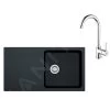 Franke Colonnes - Ensemble T98, évier En Tectonite OID 611 Et Mitigeur FP 9000.031, Noir / Chrome 143.0675.701 -Franke 9ed1601b2ad94c325cf6a584