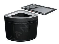 Franke Poubelle Tri Sélectif - Poubelle Encastrée Solo 50, Noir 121.0307.568