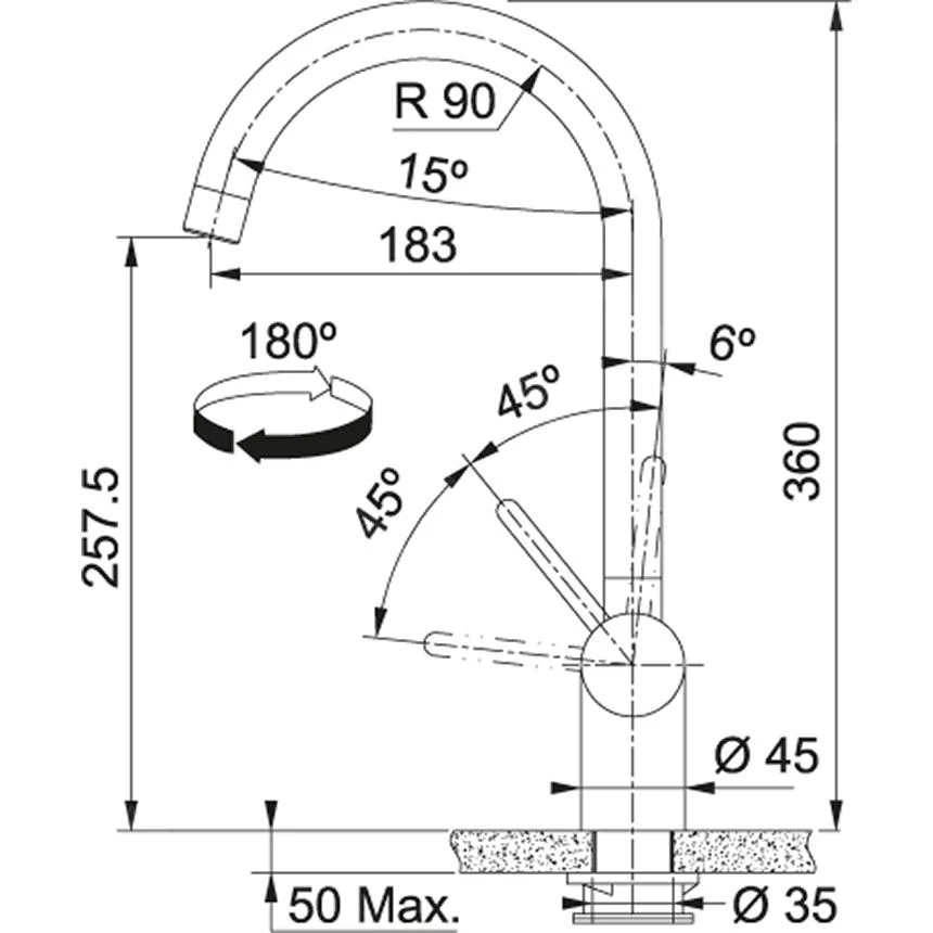 Franke Leda Neo - Robinetterie D’évier FC 0046, Inox 115.0590.046 4 Franke Leda Neo - Robinetterie D’évier FC 0046, Inox 115.0590.046 – Image 2