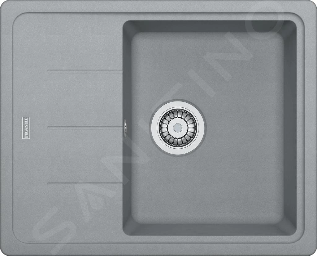 Franke Basis - Évier En Fragranit BFG 611-62, 620x500 Mm, Pierre Grise 114.0285.118 3 Franke Basis - Évier En Fragranit BFG 611-62, 620x500 Mm, Pierre Grise 114.0285.118
