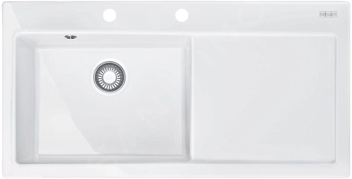 Franke Mythos - Évier En Céramique MTK 611 -100/2, 1000x510 Mm, Glacier 124.0335.708 3 Franke Mythos - Évier En Céramique MTK 611 -100/2, 1000x510 Mm, Glacier 124.0335.708