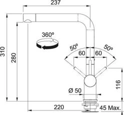 Franke 35 Franke -Franke active plus fn mitigeur de cuisine onyx 1150373821 1