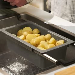 Franke ALL IN Set D'accessoires Universel Planche à Découper Bambou 32x20 + Panier égouttoir PVC Noir Sanitized (ALLINSET-1) -Franke all in set d accessoires universel planche a decouper bambou 32x20 panier egouttoir pvc noir sanitized allinset 1 5