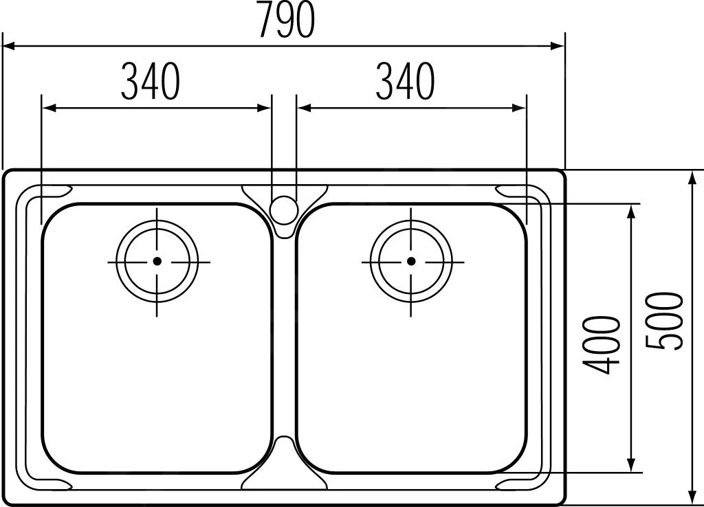 Franke Logica - Évier En Inox LLX 620, 790x500 Mm 101.0199.870 4 Franke Logica - Évier En Inox LLX 620, 790x500 Mm 101.0199.870 – Image 2