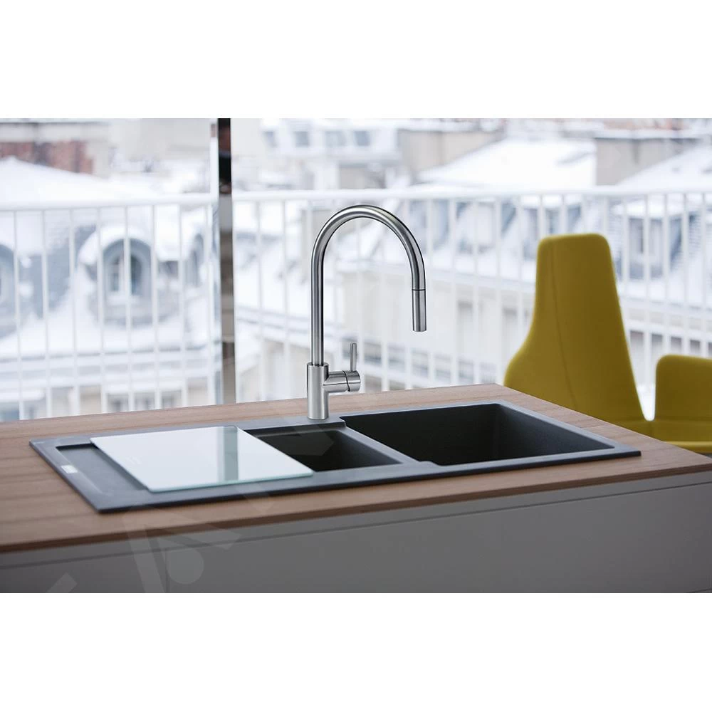 Franke Eos Neo - Mitigeur D'évier FC 0045.501 Avec Douchette Extractible, Inox 115.0590.045 7 Franke Eos Neo - Mitigeur D'évier FC 0045.501 Avec Douchette Extractible, Inox 115.0590.045 – Image 5