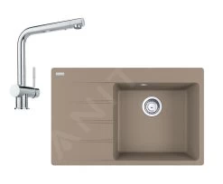 Franke Colonnes - Set G224, évier En Fragranit CNG 611-78 TL / 7 Et Mitigeur Samoa, Cachemire / Chrome 114.0650.799