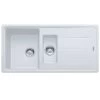 Franke Basis BFG 651 Evier 97x50cm Avec Vide Sauce Et égouttoir Réversible, Fragranit +, Blanc (BFG651B)