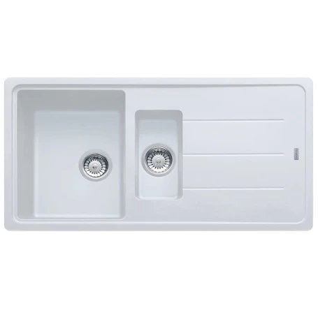 Franke Basis BFG 651 Evier 97x50cm Avec Vide Sauce Et égouttoir Réversible, Fragranit +, Blanc (BFG651B) 3 Franke Basis BFG 651 Evier 97x50cm Avec Vide Sauce Et égouttoir Réversible, Fragranit +, Blanc (BFG651B)