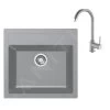 Franke Colonnes - Ensemble De Cuisine T103, évier En Tectonite SID 610 Et Mitigeur FP 9000.084, Gris 143.0675.725 -Franke cc4efa9297c926fa0140a13f
