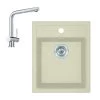 Franke Colonnes - Ensemble De Cuisine T50, évier En Tectonite SID 610-40 Et Mitigeur Samoa, Beige / Chrome 143.0675.707 -Franke de0017e194c82dec3c265ece