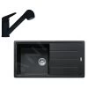 Franke Colonnes - Ensemble G138, évier En Fragranit BFG 611 Et Mitigeur FC 9547.901, Noir Mat 114.0675.664 -Franke e40a3132e5edb9c67c5f433a