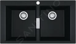 Franke Sirius 2.0 - Évier En Tectonite S2D 620-86, 860x500 Mm, Noir 143.0637.161