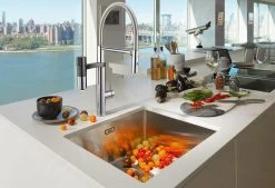 Franke Mitigeurs Filtrants - Vital Tap Mitigeur D’évier Avec Filtration D’eau Intégrée, Bec Flexible Et Douchette, Chrome/gun Metal 120.0621.230 -Franke e5f18ccf3354de48ef861f3b