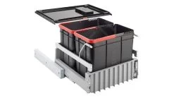 Franke Poubelle Tri Sélectif - Poubelle Encastrée 300-45 Duo 121.0150.144