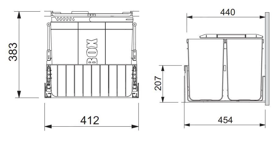 Franke Poubelle Tri Sélectif - Poubelle Encastrable 300-45 Trio 121.0150.145 4 Franke Poubelle Tri Sélectif - Poubelle Encastrable 300-45 Trio 121.0150.145 – Image 2