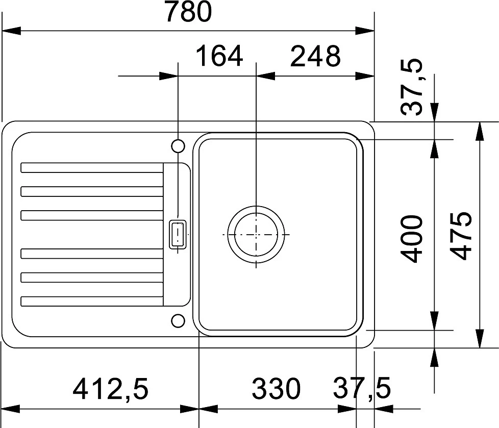 Franke EUROFORM - EFG 614-78 évier En Fragnit Sahara évier De Cuisine 780x475 Mm (114.0120.088) 4 Franke EUROFORM - EFG 614-78 évier En Fragnit Sahara évier De Cuisine 780x475 Mm (114.0120.088) – Image 2